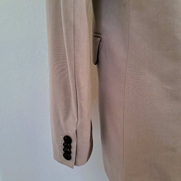 H&M Women Lined Blazer  Collar Jacket Long Sleeve Size S Color Tan - Picture 9 of 12